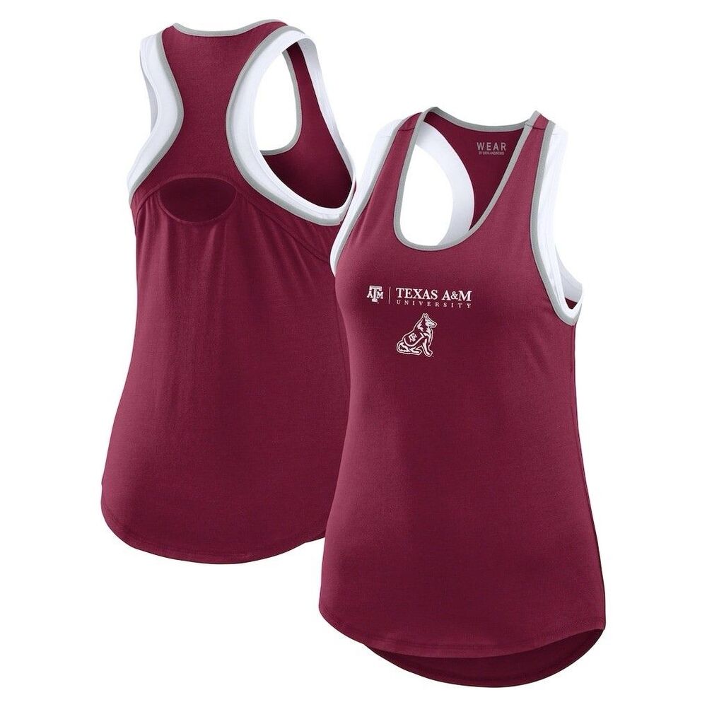 Texas A&M XL Tank Top Wear by Erin Andrews Aggies Open Hole Razorback NWT